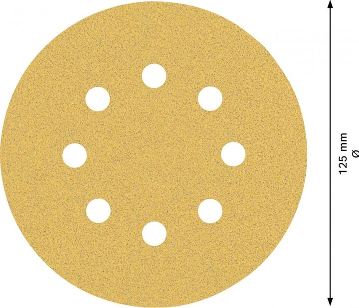 Image du produit Bosch Professional Zubehör EXPERT C470 Papier abrasif à 8 trous pour ponceuse excentrique, 125 mm, G 80, 50 pcs. (80)