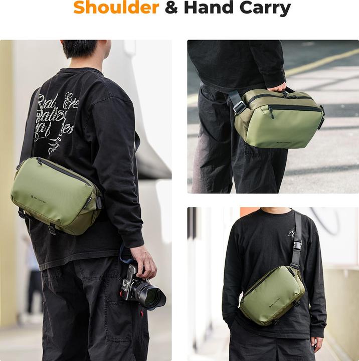 Image du produit K&F Concept Sling Bag 10L Urban Wander 01 (Sac à bandoulière pour appareil photo, 10 l)