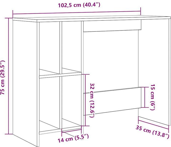 Immagine prodotto VidaXL Josue (102,5 x 35 x 75 cm)