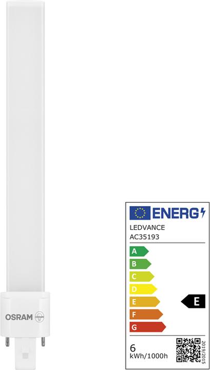 Etichetta energetica Osram Dulux (G23, 6 W, 700 lm, 1 x, F)