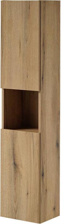Image du produit En.Casa Armoire haute Newport 140x30x25 cm imitation chêne