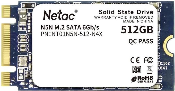 Actual product image Netac Internal M.2 SATA SSD 2242 (512 GB, M.2 2242)