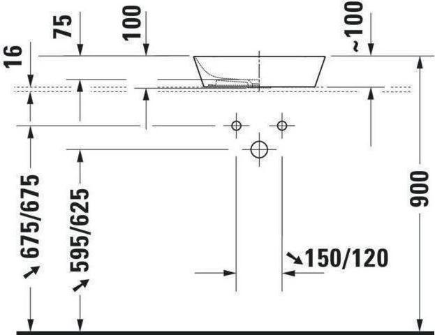Produktbild Duravit Aufsatzbecken CAPE COD o ÜL ohne Hahnlochbank 430x430mm weiss WG (430 mm, 430 mm)