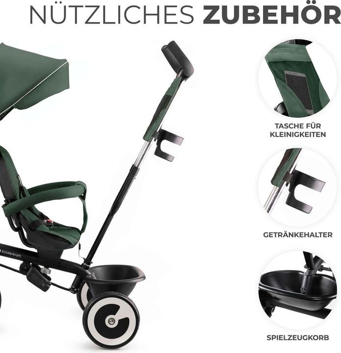Productafbeelding KinderKraft driewieler ASTON MYSTIC GROEN