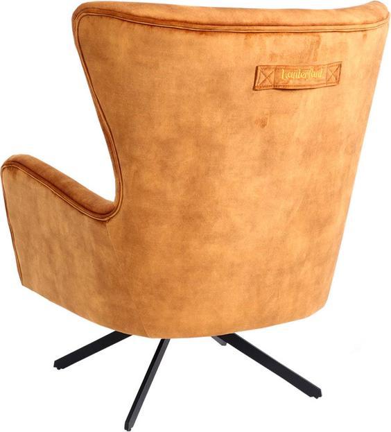 Produktbild Mendler Lounge-Sessel HWC-L63, Cocktailsessel Polstersessel Relaxsessel, drehbar, vintage Samt Metall - gold