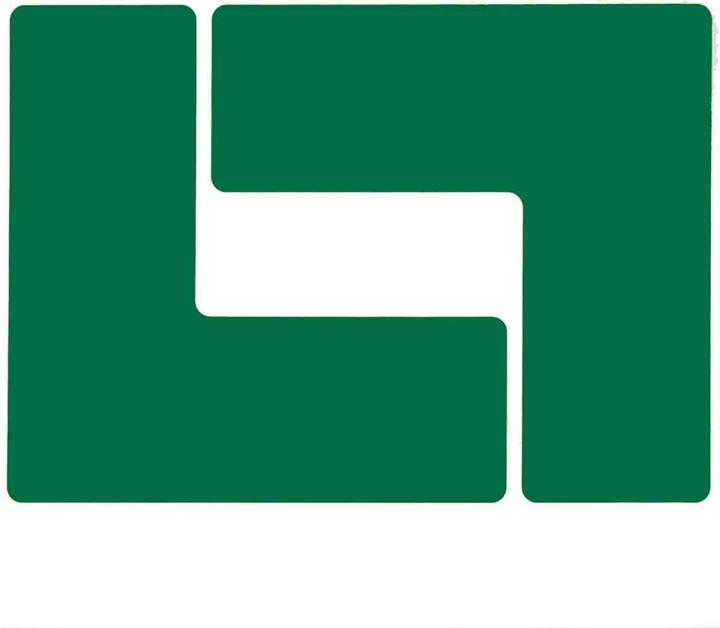 Produktbild Brady B-514, ToughStripe, Bodenmarkierung L-Form, Polyester, Grün, 76,2 x 203,2mm (1 VE = 20 Stück