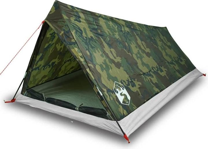 Immagine prodotto VidaXL Tenda da campeggio 2 persone con motivo mimetico impermeabile (Tenda a cupola, 1.40 kg, 2 persone)