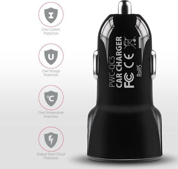 Immagine prodotto Axagon PWC-QC5 - auto - accendisigari - 12 V - nero