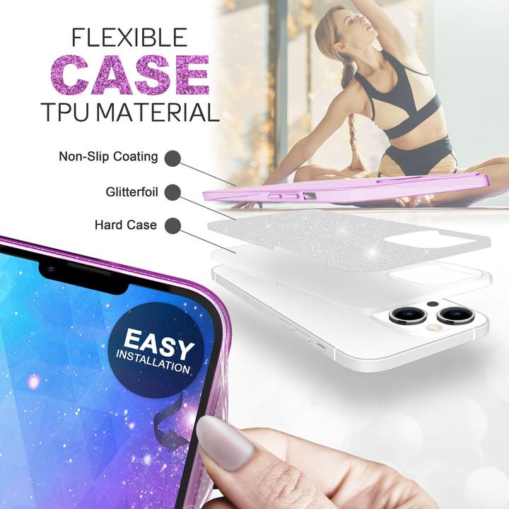Actual product image Nalia Glitter cover (Apple iPhone 14)
