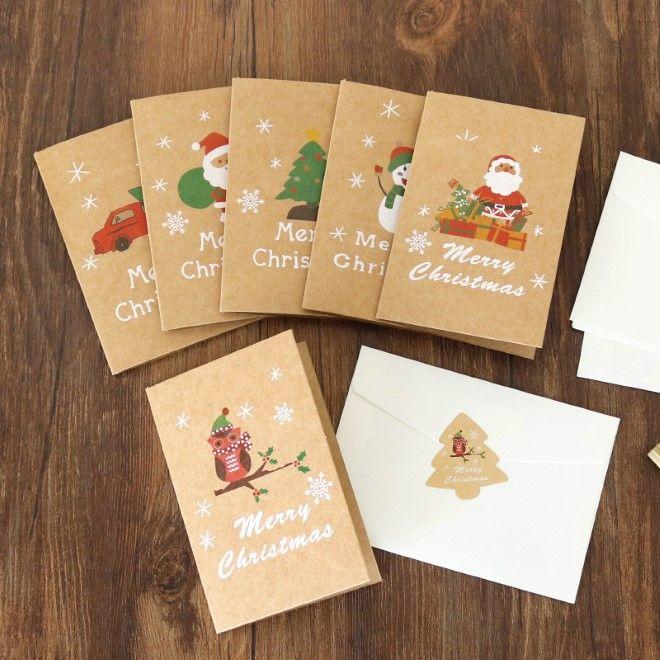 Produktbild MU Classic Weihnachtskarte 6er Set Rustic Christmas Charm Series (6 Stk.)