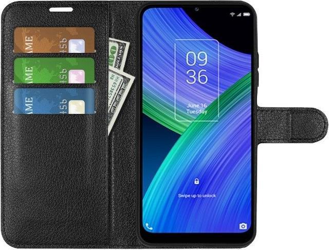 Actual product image MU Classic Litchi Leather Bookcover Series (TCL 20 Pro 5G)