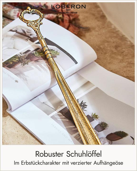 Actual product image Loberon Shoehorn Lucas brass