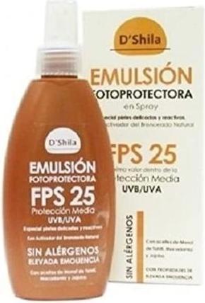 Produktbild D'Shila Shila Emulsion Fotoprotectora Spray Fps 25 200ml (Sonnenspray, SPF 25, 200 ml)