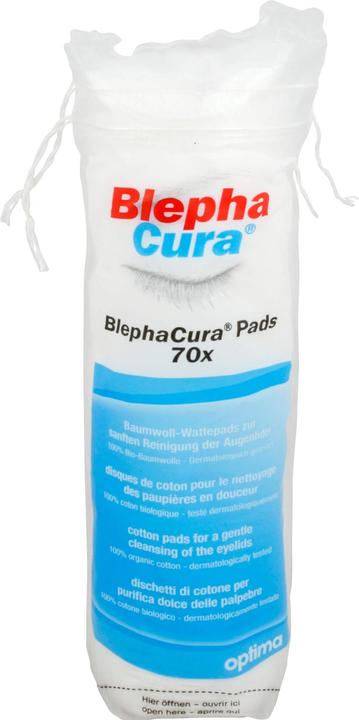 Produktbild Optima BlephaCura Pads, Baumwoll-Wattepads zur sanften Reinigung der Augenlider, 100% Bio-Baumwolle, Dermat