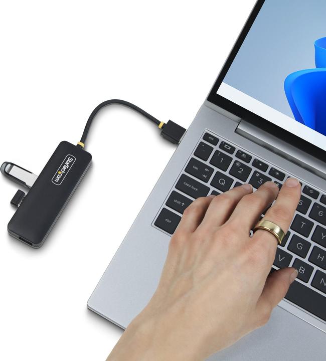 Actual product image StarTech 4-Port USB-A Hub 5gbps Portable Powered Nms Ns Ctlr (USB-A, 4 Ports)