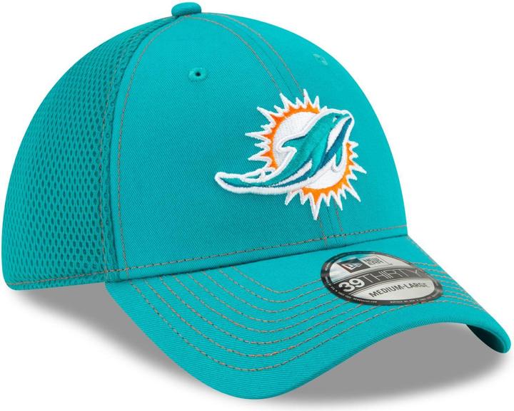 New Era 39Thirty Stretch Mesh Cap - Miami Dolphins - L/XL (XL)