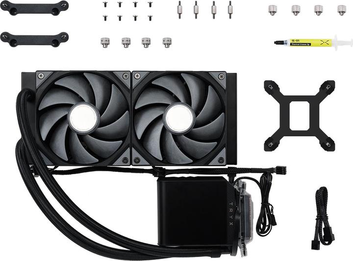 Actual product image TRYX PANORAMA complete water cooling system - 240 mm, black