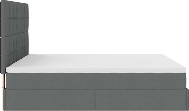 Produktbild VidaXL Ottoman-Bett mit Matratzen Dunkelgrau 160x200 cm Stoff (160 x 200 cm)