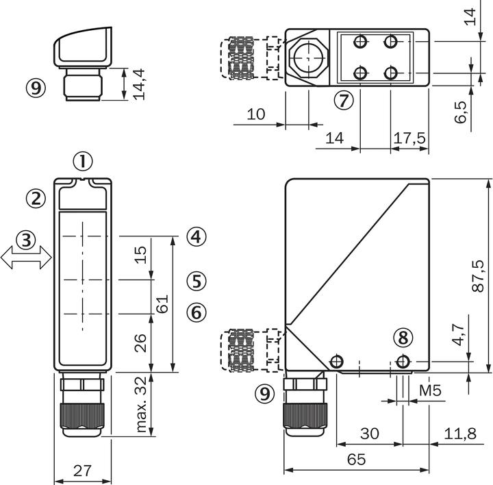 Actual product image Sick Diffuse sensor, 1200mm (1.20 m)