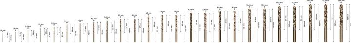 Actual product image Bosch Professional Zubehör PRO Stainless Steel HSS-Co twist drill set, 25 pcs. (1 mm, 1.5 mm, 2 mm, 2.5 mm, 3 mm, 3.5 mm, 4 mm, 4.5 mm, 5 mm, 5.5 mm, 6 mm, 6.5 mm, 7 mm, 7.5 mm, 8 mm, 8.5 mm, 9 mm, 9.5 mm, 10 mm, 10.5 mm, 11 mm, 11.5 mm, 12 mm, 12.5 mm, 13 mm)