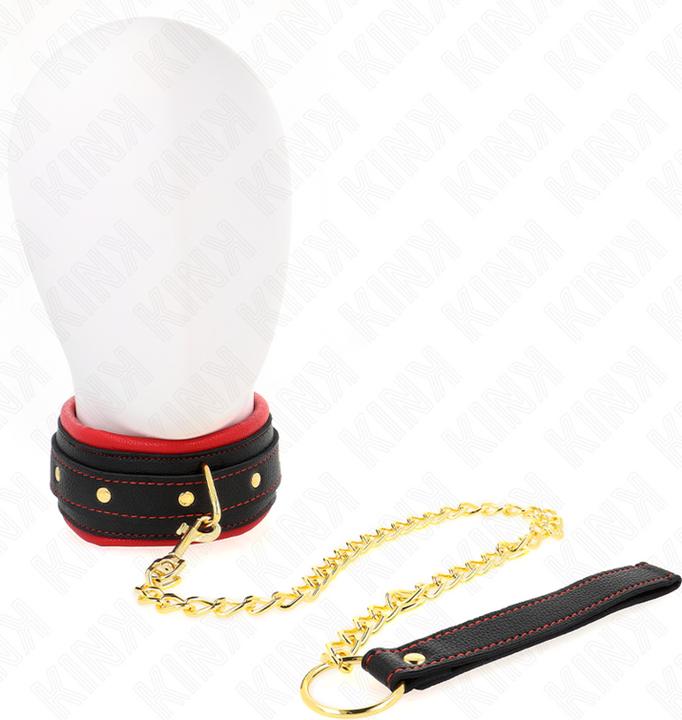 Pipedream KINK - COLLAR WITH LEASH MADE OF SIMPLE FABRIC, ADJUSTABLE 33-48 CM X 5,7 CM