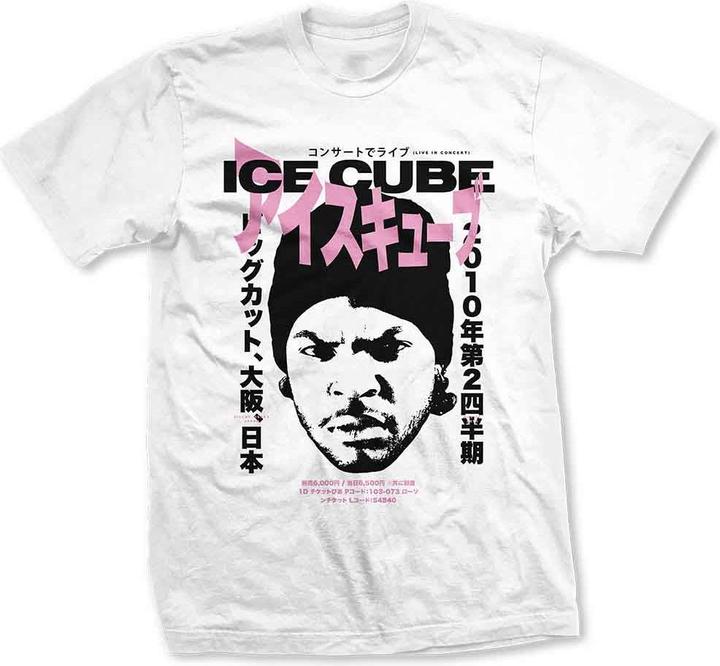 Image du produit Ice Cube T-shirt unisexe adulte en coton avec bonnet Kanji (XXL)
