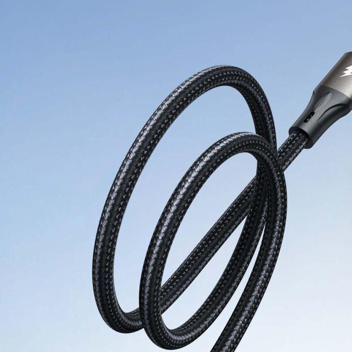 Actual product image Joyroom Light-Speed ​​Series SA25-AC6 USB-A / USB-C Fast Transfer Cable 100W 2m - Black (2 m)