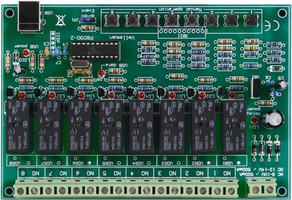 Produktbild Velleman 8-Channel USB Relay Card (Erweiterung)