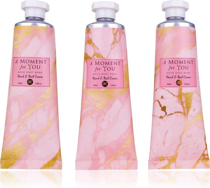 Accentra Hand- & Nagelcreme A MOMENT FOR YOU in Tube, 60ml, 3 Motive sortiert, Duft: Gold Dust Rose, Farbe: r (60 ml)