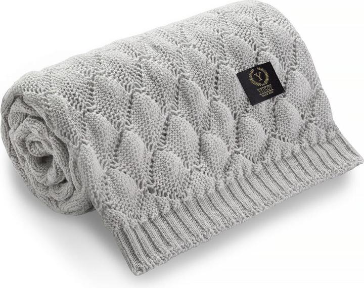 Produktbild Yosoy Bambus Babydecke Shells Grey (95 x 90 cm)