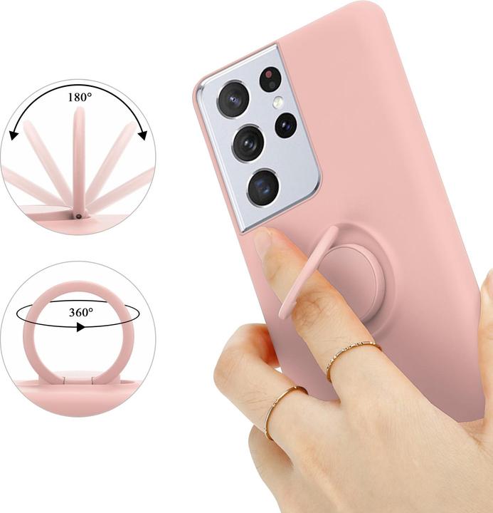 Actual product image Cadorabo TPU Liquid Ring Silicone Case Cover (Samsung Galaxy S22 Ultra)