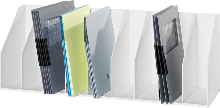 Actual product image Paperflow Stand-up file, white, with fixed divider, 9 or 13 compartments for file folders (A4)