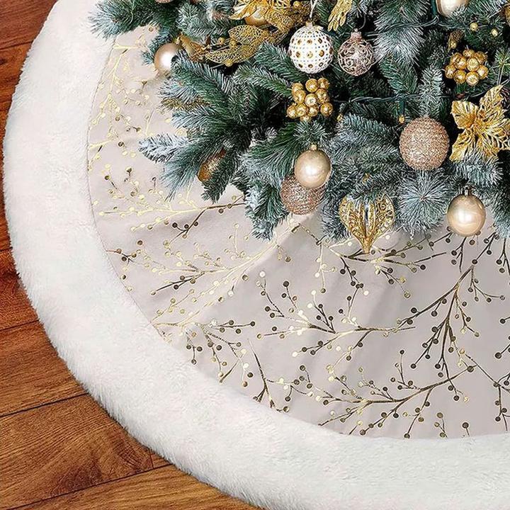 Actual product image Hermex Christmas tree rug Christmas tree skirt Christmas tree skirt mat (1 -part)