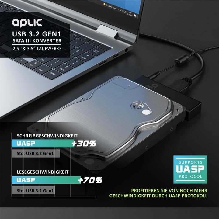 Produktbild Aplic USB 3.0 zu SATA III Konverter