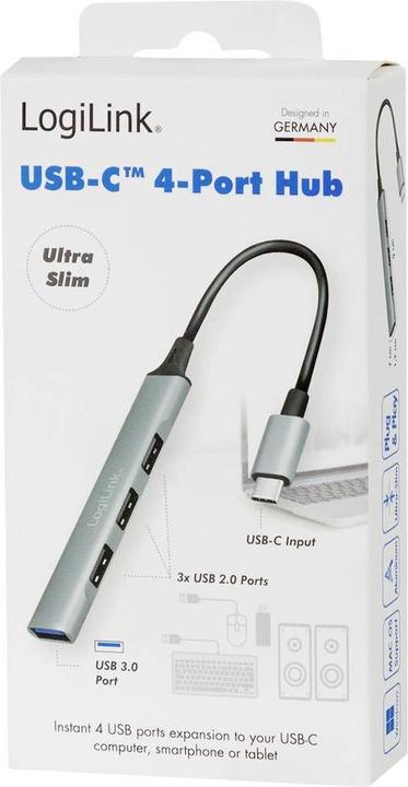 Produktbild LogiLink UA0392 (USB-C, 4 Ports)