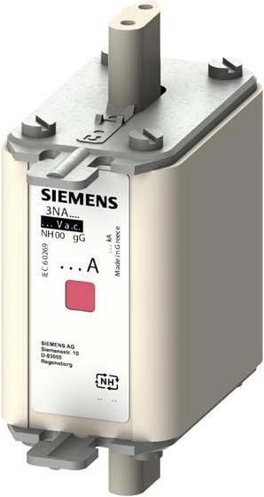 Actual product image Siemens 3NA78247 NH00 80A 500VAC/250DCgL/gG Fuse volt. m (Diazed fuse, 80 A)