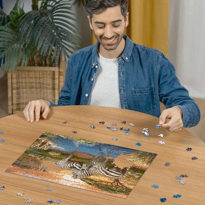 Actual product image Ravensburger Zebras at the waterhole (500 pieces)