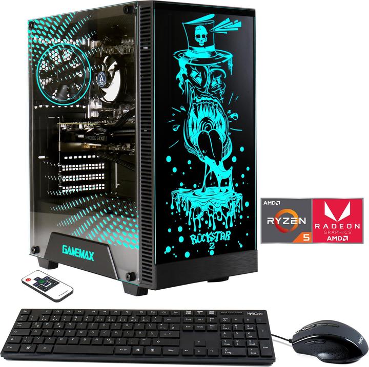 Image du produit Hyrican Gamemax Rockstar 6735 Ryzen 5 5600G 16GB 1TB SSD Radeon Graphics (AMD Ryzen 5 5600G, 16 Go, 1000 Go, AMD Radeon Graphics)