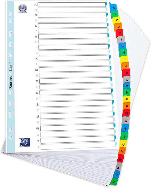 Actual product image Elba Mylar cardboard files, A-Z, without "ST"-"SCH", 26 sections DIN A4, dimensions: (W)210 x (H)297 mm