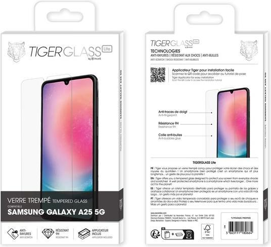 Actual product image Tiger Scratch-resistant glass film Samsung Galaxy A25 5G (1 Piece, Samsung Galaxy A25 5G)