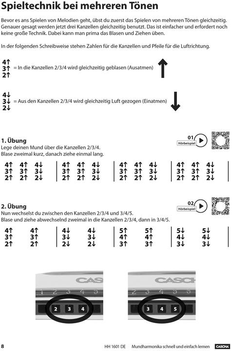 Actual product image Mundharmonika - Schnell und einfach lernen + MP3-CD (German, Cascha, Helmut Hage, 2016)