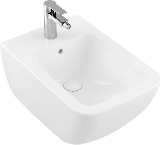 Actual product image Villeroy & Boch Venticello bidet 441100, 375x560mm, 1 tap hole, with overflow, wall mounted