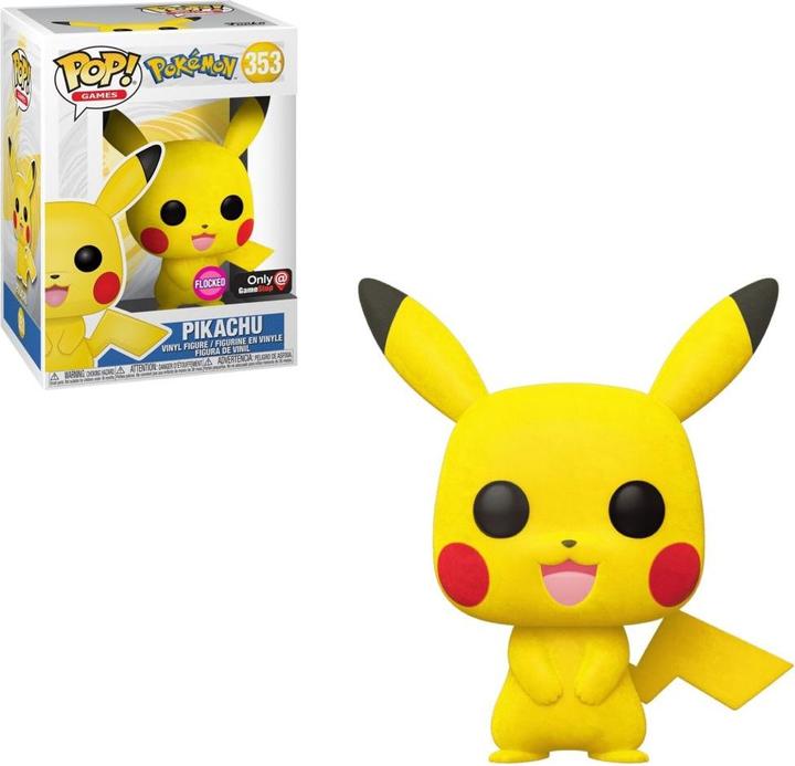 Actual product image Ultra Pro Pokémon Pikachu Funko POP 353 Flocked Exclusive Gamestop