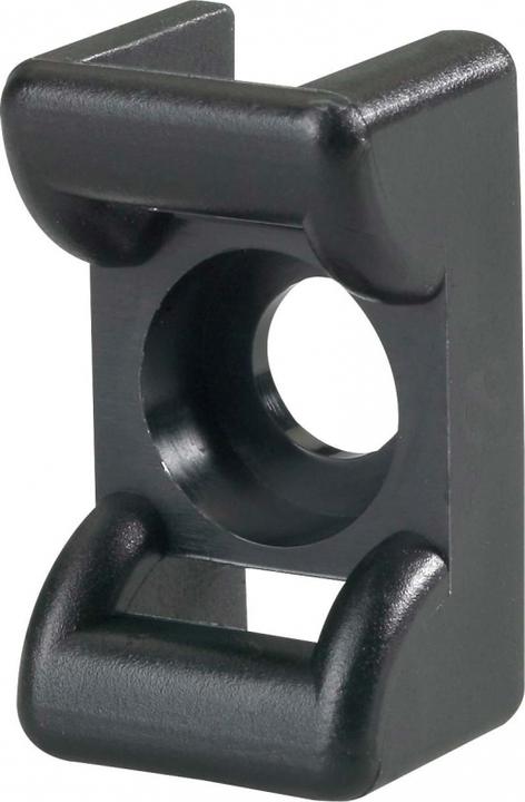 Actual product image HellermannTyton Screwable mounting base black (Fixing loops, 25 mm, 100 pcs.)