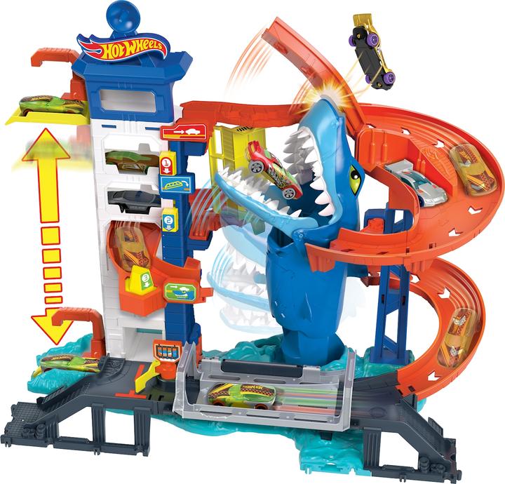 Actual product image Hot Wheels HW City shark attack playset