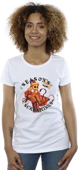Actual product image Disney Womens/Ladies The Nightmare Before Christmas Seasons Screamings Cotton T-Shirt (M)