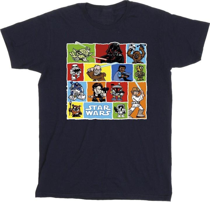 Actual product image Star Wars Mens Comic Drawing Montage T-Shirt (L)