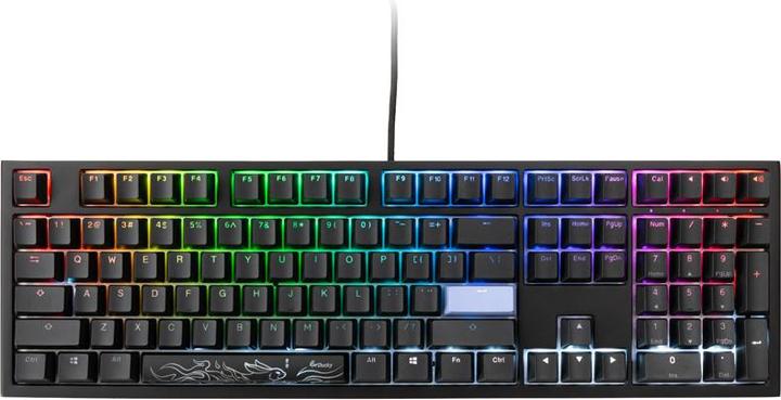 Produktbild Ducky Shine 7 PBT Gaming Tastatur, MX-Blue, RGB LED - blackout (US) (US, Kabelgebunden)