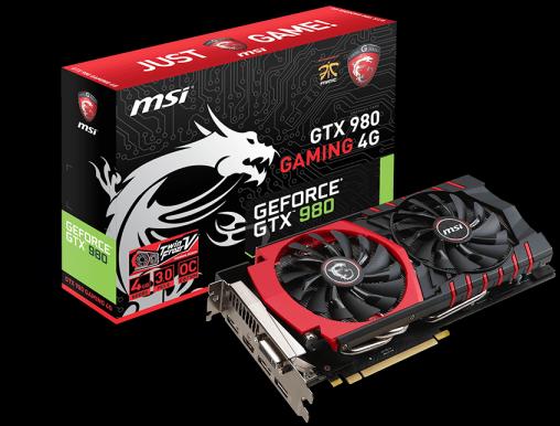 Actual product image MSI GeForce GTX 980 GAMING 4G (4 GB)