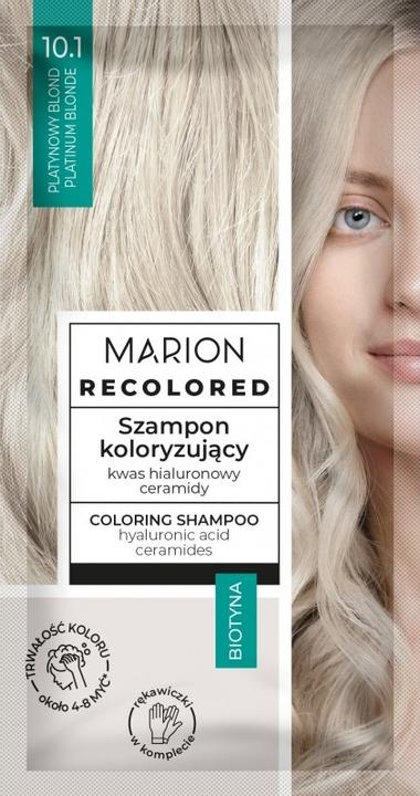 Marion Recolored Coloring Shampoo 10.1 Platinum Blonde 35Ml (35 ml, Flüssiges Shampoo)